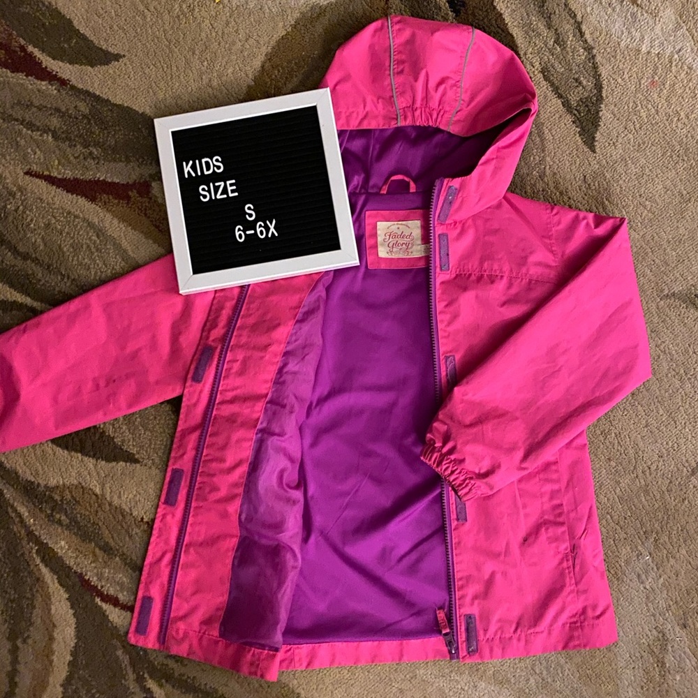 Girls Pink Rain Coat